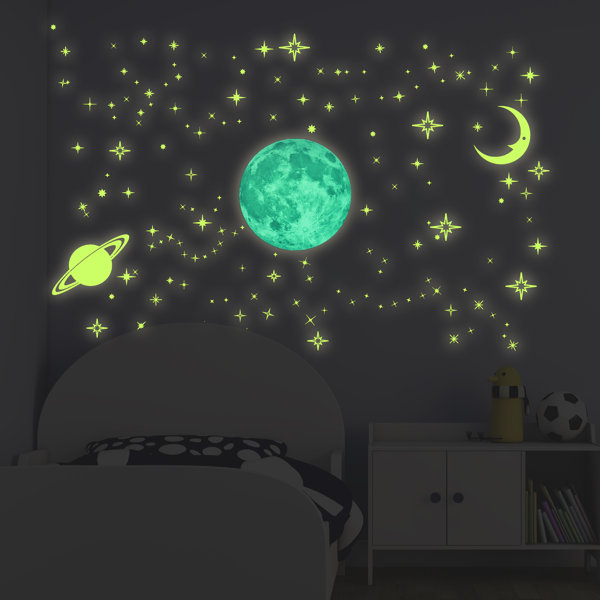Ebern Designs Glow In Dark Stars And Moons Wall Decal & Reviews Wayfair